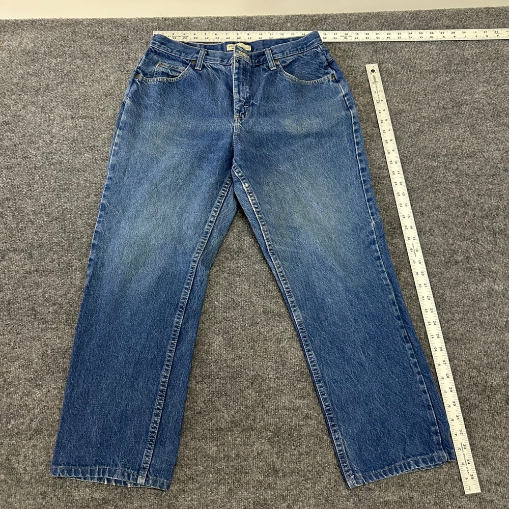 Riders by Lee Jeans Womens Size 12P Blue Relaxed Fit Denim Straight Leg Casual